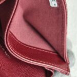 Chanel Card Holder Maroon Grained Calfskin with Silver Hardware #ROTE-1 - Image 14