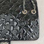 Chanel Flap Black Patent Leather with Silver Hardware #ROCS-1 - Image 6