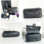 Chanel Flap Black Patent Leather with Silver Hardware #ROCS-1 - Image 2
