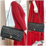 Chanel Flap Black Patent Leather with Silver Hardware #ROCS-1 - Image 36