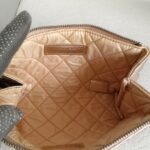 Chanel Pouch Metallic Pink Lambskin with Silver Hardware #ROSL-2 - Image 23