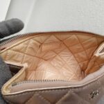 Chanel Pouch Metallic Pink Lambskin with Silver Hardware #ROSL-2 - Image 26