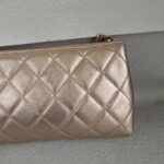 Chanel Pouch Metallic Pink Lambskin with Silver Hardware #ROSL-2 - Image 7