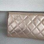 Chanel Pouch Metallic Pink Lambskin with Silver Hardware #ROSL-2 - Image 6