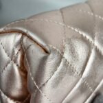 Chanel Pouch Metallic Pink Lambskin with Silver Hardware #ROSL-2 - Image 14