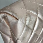 Chanel Pouch Metallic Pink Lambskin with Silver Hardware #ROSL-2 - Image 18