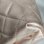 Chanel Pouch Metallic Pink Lambskin with Silver Hardware #ROSL-2 - Image 16