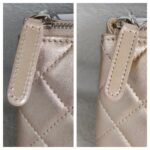 Chanel Pouch Metallic Pink Lambskin with Silver Hardware #ROSL-2 - Image 21