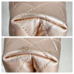 Chanel Pouch Metallic Pink Lambskin with Silver Hardware #ROSL-2 - Image 13