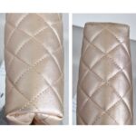 Chanel Pouch Metallic Pink Lambskin with Silver Hardware #ROSL-2 - Image 12