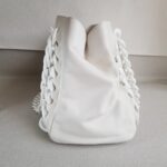 Chanel Rhodoid Modern Chain Tote Bag White Smooth Leather with Silver Hardware #RTTO-1 - Image 9