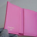 Chanel Tri-fold Wallet Pink Grained Calfskin with Gold Hardware #ROYU-2 - Image 18