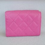 Chanel Tri-fold Wallet Pink Grained Calfskin with Gold Hardware #ROYU-2 - Image 4