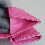 Chanel Tri-fold Wallet Pink Grained Calfskin with Gold Hardware #ROYU-2 - Image 11