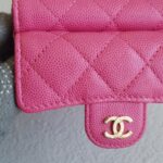 Chanel Tri-fold Wallet Pink Grained Calfskin with Gold Hardware #ROYU-2 - Image 8