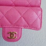 Chanel Tri-fold Wallet Pink Grained Calfskin with Gold Hardware #ROYU-2 - Image 9
