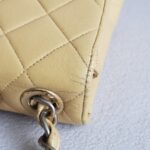 Chanel Vintage Jumbo Flap Bag Beige Lambskin with Gold Hardware #ROEE-1 - Image 16