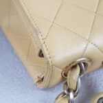 Chanel Vintage Jumbo Flap Bag Beige Lambskin with Gold Hardware #ROEE-1 - Image 17