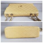 Chanel Vintage Jumbo Flap Bag Beige Lambskin with Gold Hardware #ROEE-1 - Image 15
