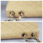 Chanel Vintage Jumbo Flap Bag Beige Lambskin with Gold Hardware #ROEE-1 - Image 14