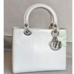 Christian Dior Vintage Tote Off White Box Leather with Silver Hardware #ROSL-1 - Image 3