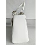 Christian Dior Vintage Tote Off White Box Leather with Silver Hardware #ROSL-1 - Image 4