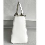 Christian Dior Vintage Tote Off White Box Leather with Silver Hardware #ROSL-1 - Image 5