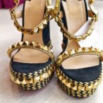 Christian Louboutin Rockstud Wedge Sandal Size 39 #ROLR-3 - Image 3