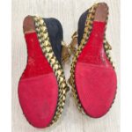 Christian Louboutin Rockstud Wedge Sandal Size 39 #ROLR-3 - Image 8