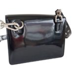 D&G Crossbody bag Black Patent Leather with Silver Hardware #RYCS-3 - Image 4
