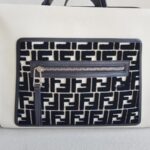 Fendi Runaway Tote White Calf Leather with Velvet and Silver Hardware #RTOS-2 - Image 5
