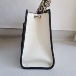 Fendi Runaway Tote White Calf Leather with Velvet and Silver Hardware #RTOS-2 - Image 8