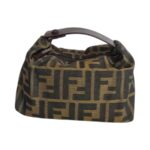 Fendi Vintage Mini Bag Brown Canvas with Leather and Silver Hardware #ROYR-5