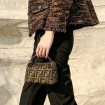 Fendi Vintage Mini Bag Brown Canvas with Leather and Silver Hardware #ROYR-5 - Image 2