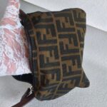 Fendi Vintage Mini Bag Brown Canvas with Leather and Silver Hardware #ROYR-5 - Image 3