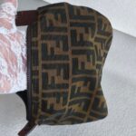 Fendi Vintage Mini Bag Brown Canvas with Leather and Silver Hardware #ROYR-5 - Image 4