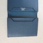 Hermes Bearn Card Holder Blue Epsom Leather with Palladium Plated Hardware Bag #ROYU-3 - Image 12