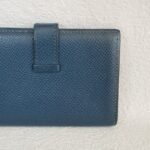 Hermes Bearn Card Holder Blue Epsom Leather with Palladium Plated Hardware Bag #ROYU-3 - Image 6