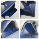 Hermes Bi-fold Wallet Dark Blue Epsom Leather with Palladium Plated Hardware Bag #ROCY-2 - Image 16