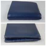 Hermes Bi-fold Wallet Dark Blue Epsom Leather with Palladium Plated Hardware Bag #ROCY-2 - Image 4