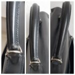 Hermes Kelly Lakis 40CM Black Box Leather With Canvas and Palladium Hardware Bag #ROKT-3 - Image 19