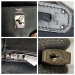 Hermes Kelly Lakis 40CM Black Box Leather With Canvas and Palladium Hardware Bag #ROKT-3 - Image 21