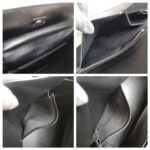Hermes Kelly Lakis 40CM Black Box Leather With Canvas and Palladium Hardware Bag #ROKT-3 - Image 29