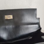 Hermes Kelly Lakis 40CM Black Box Leather With Canvas and Palladium Hardware Bag #ROKT-3 - Image 33