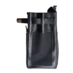 Hermes Kelly Lakis 40CM Black Box Leather With Canvas and Palladium Hardware Bag #ROKT-3 - Image 9