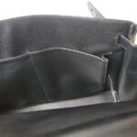 Hermes Kelly Lakis 40CM Black Box Leather With Canvas and Palladium Hardware Bag #ROKT-3 - Image 35