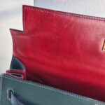 Hermes Kelly Sellier 32CM Vert Fonce/blue Indigo/rough H Box Leather With Gold Hardware Bag #ROKT-1 - Image 37