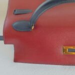 Hermes Kelly Sellier 32CM Vert Fonce/blue Indigo/rough H Box Leather With Gold Hardware Bag #ROKT-1 - Image 3