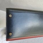 Hermes Kelly Sellier 32CM Vert Fonce/blue Indigo/rough H Box Leather With Gold Hardware Bag #ROKT-1 - Image 16