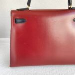 Hermes Kelly Sellier 32CM Vert Fonce/blue Indigo/rough H Box Leather With Gold Hardware Bag #ROKT-1 - Image 7